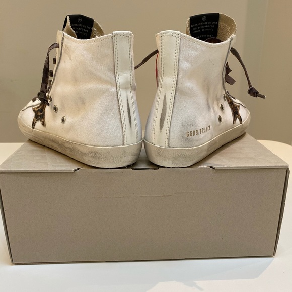Golden Goose Francy White Canvas/Animalier 41 NIB - Picture 5 of 9